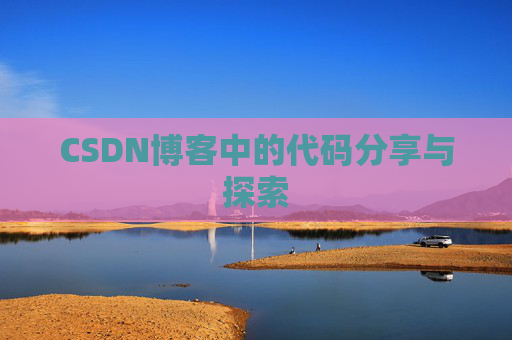 CSDN博客中的代码分享与探索